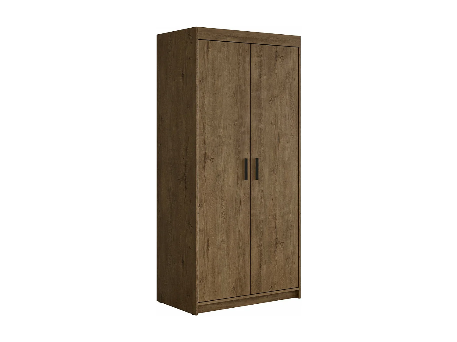 Armario Novduni 100, Roble de lefkada, 191x90x53cm, Puertas de armario: Con bisagras