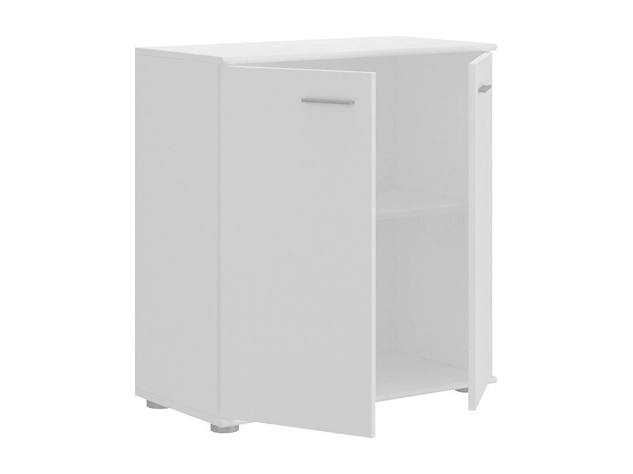Buffet Tucson 130, Blanc, 76x71cm, Le nombre de portes: 235cm, Étagères, Stratifié