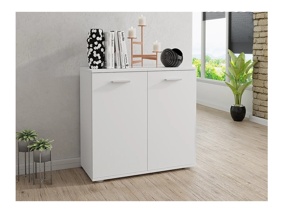 Aparador Tucson 130, Blanco, 76x71cm, Número de puertas: 235cm, Estanterías