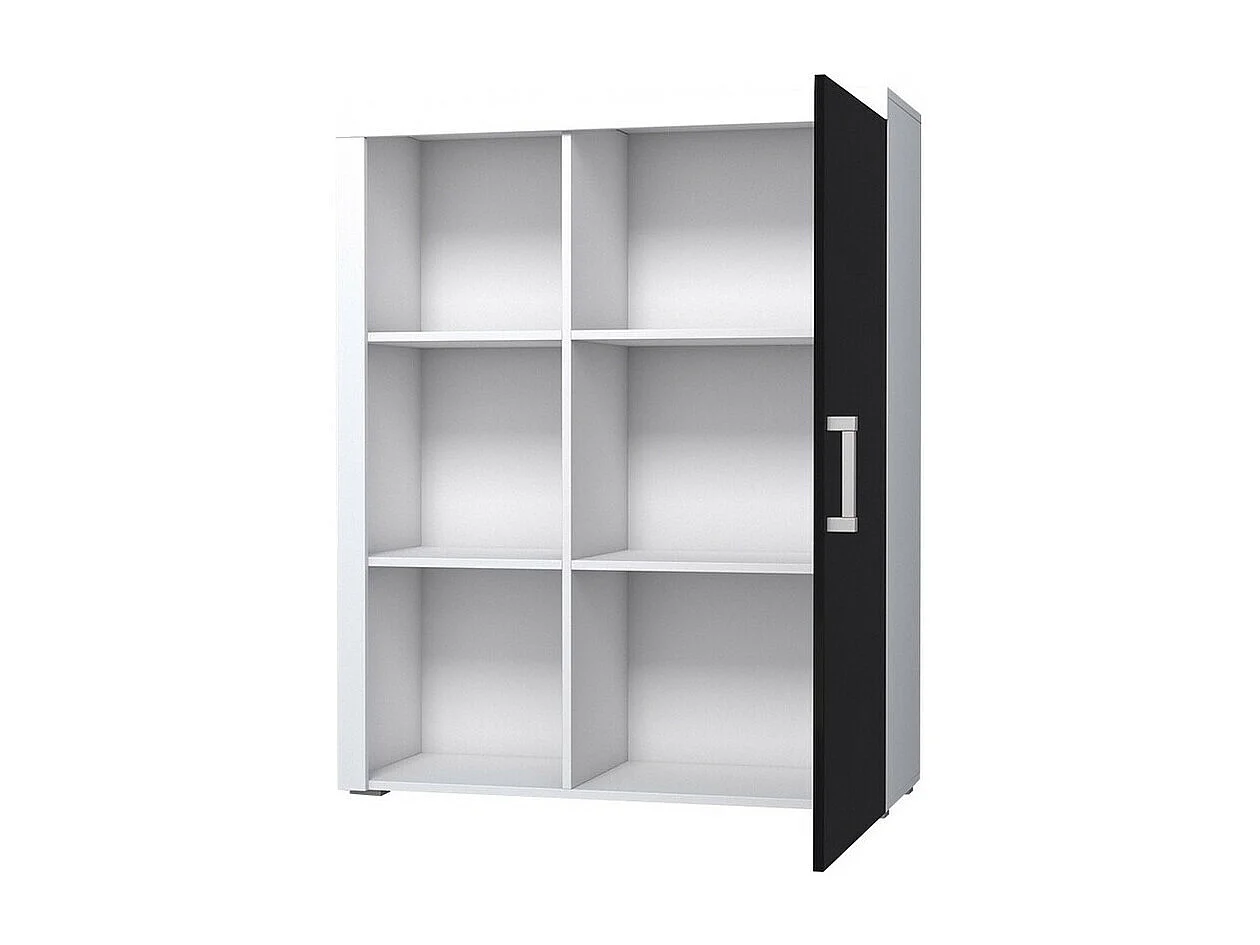 Buffet Odebeli 102, Blanc brillant|Blanc, 114x90cm, Le nombre de portes: 135cm, Étagères