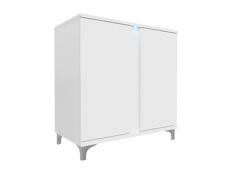 Aparador Livseri 102, Blanco brillante|Blanco, 88x92cm, Número de puertas: 240cm
