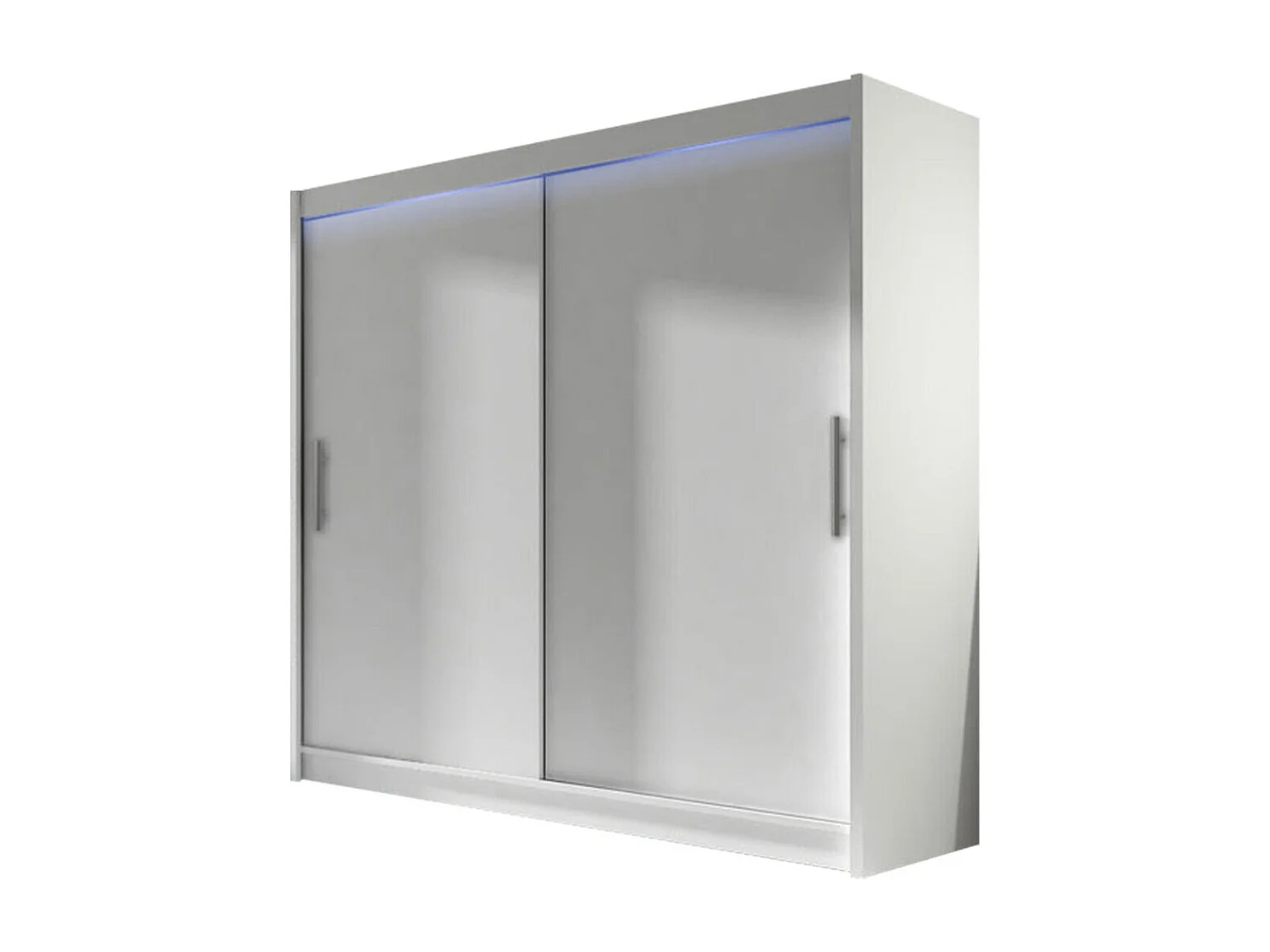 Armadio Closico 100, Bianco, 215x180x58cm, Porte armadi: Scorrevoli