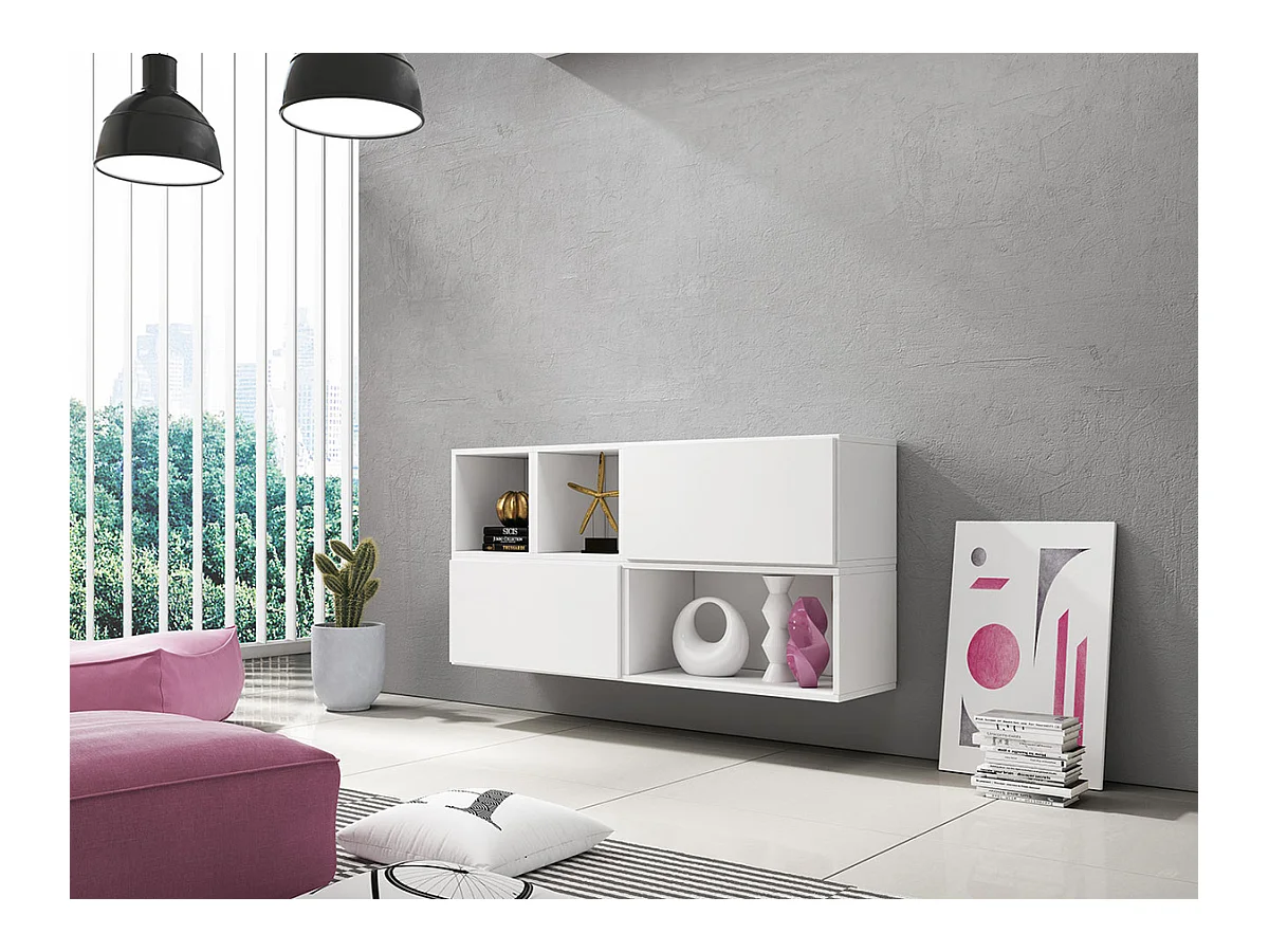Aparador Charlotte C120, Blanco, 76x151cm, Número de puertas: 2.0039cm