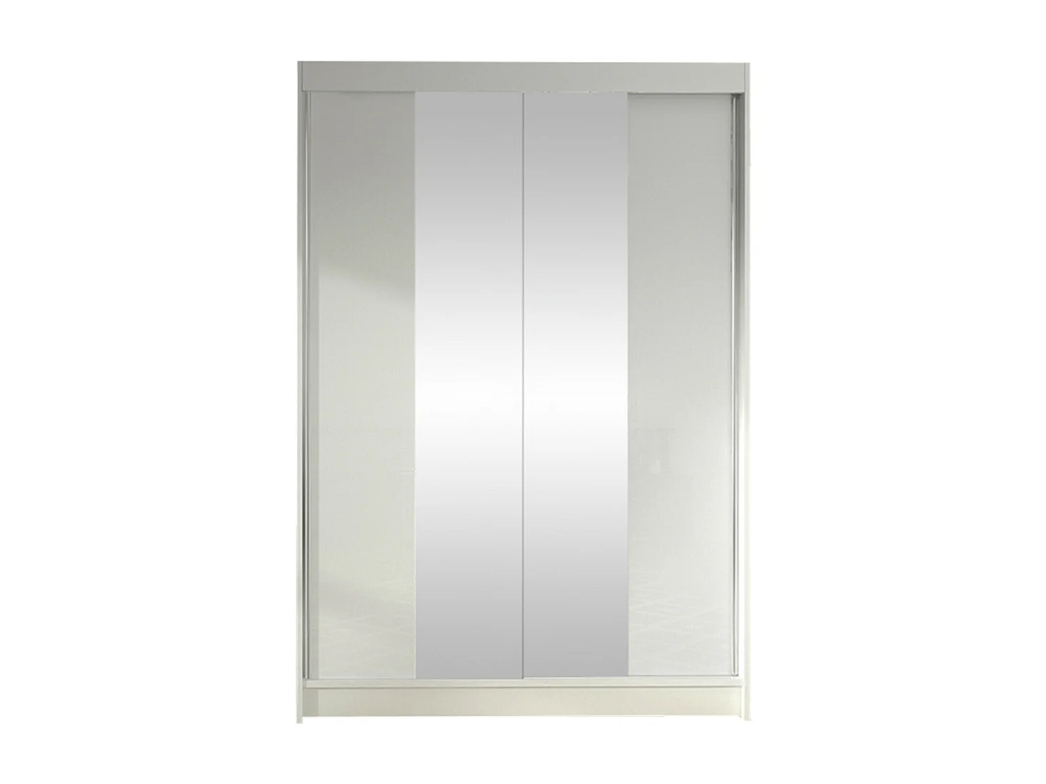 Armoire Closico 148, Blanc, 200x120x58cm, Portes d'armoire: Coulissantes
