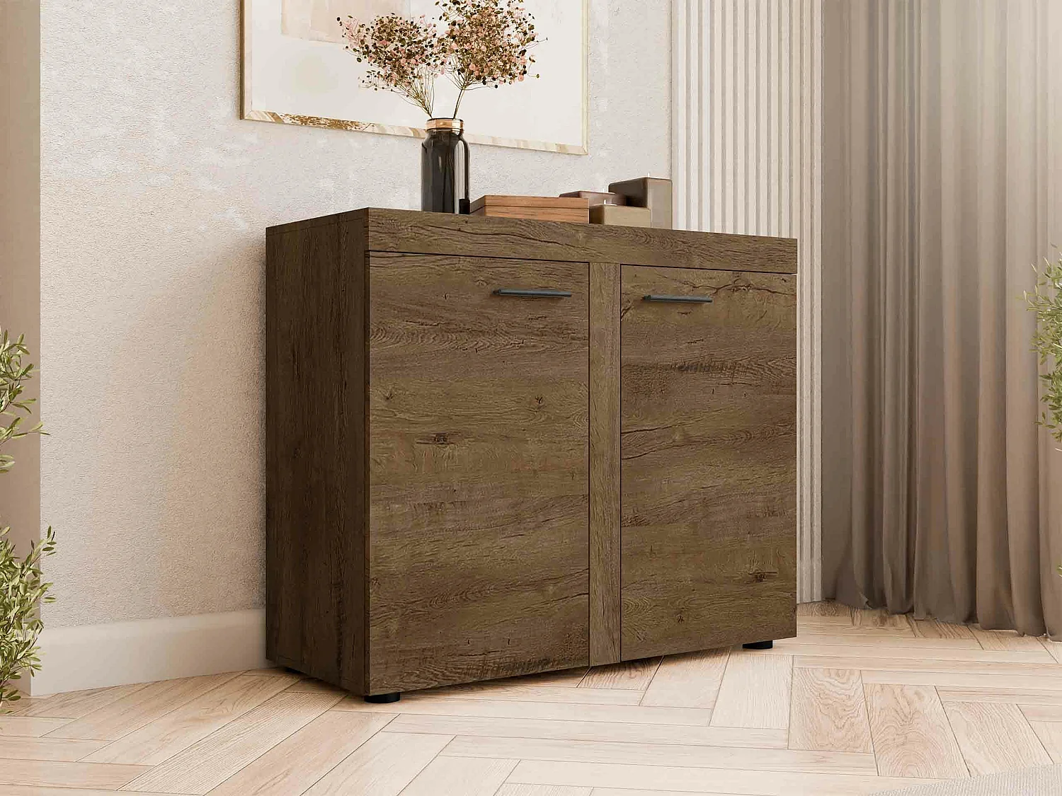 Aparador Tucson 120, Roble de lefkada, 82x98cm, Número de puertas: 240cm