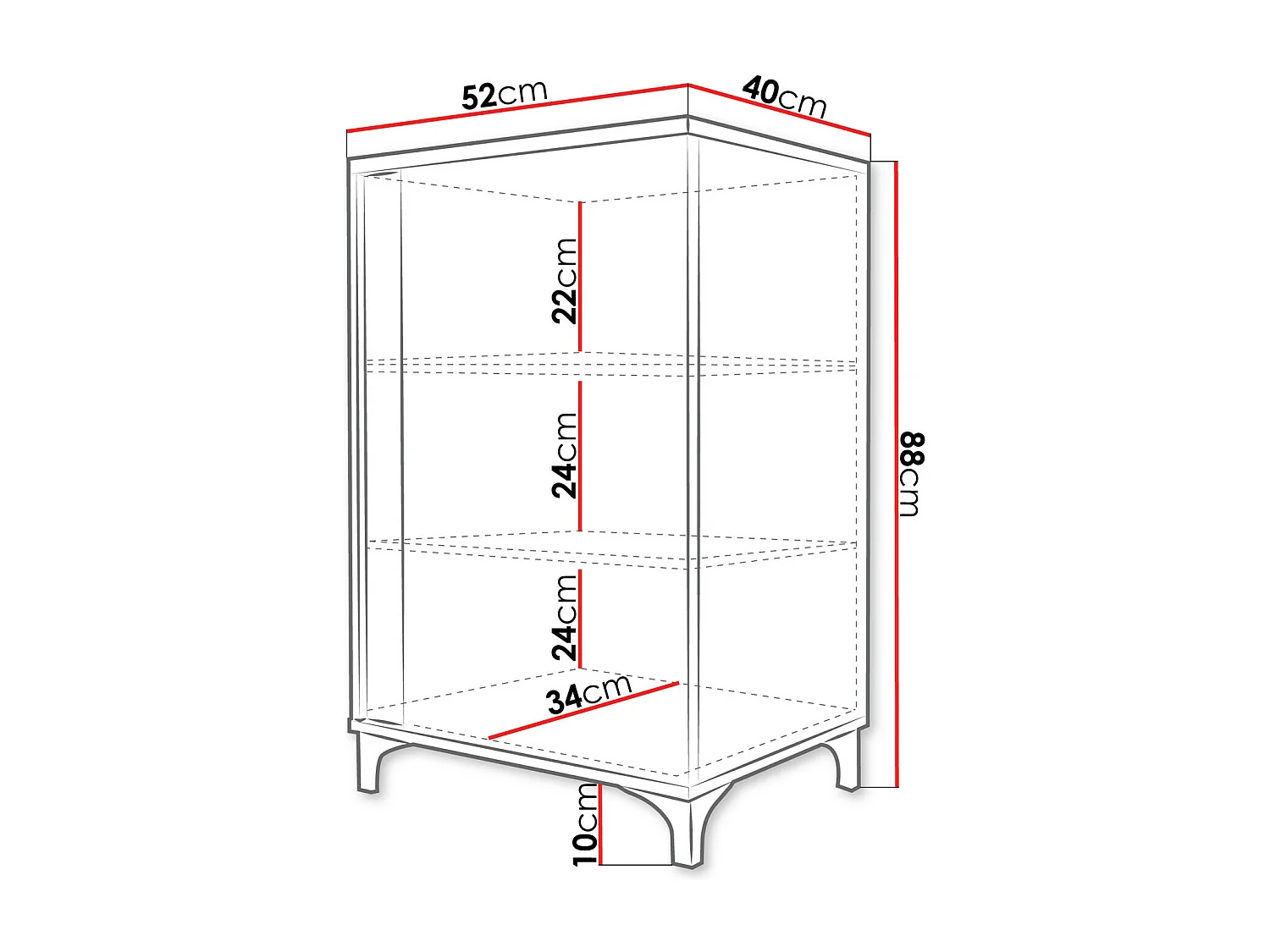 Buffet Livseri 101, Blanc brillant|Blanc, 88x52cm, Le nombre de portes: 140cm, Stratifié
