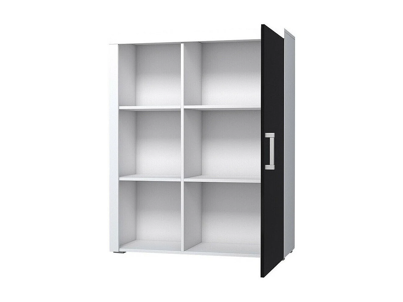 Buffet Odebeli 102, Noir brillant|Blanc, 114x90cm, Le nombre de portes: 135cm, Étagères