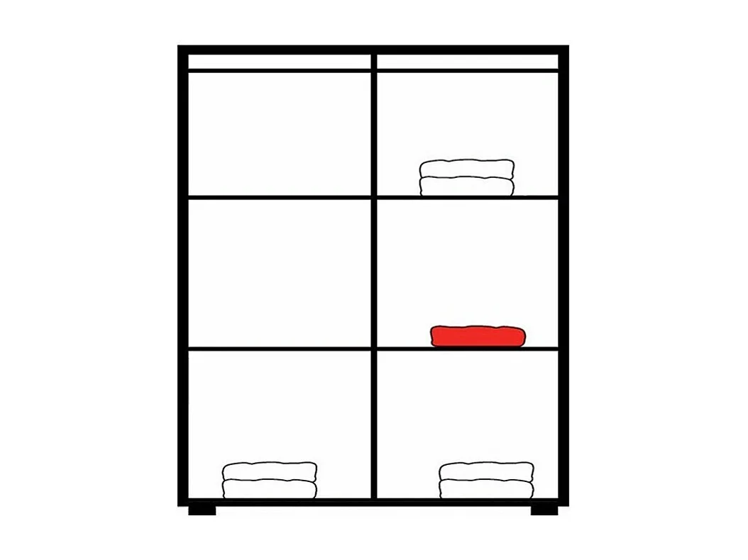 Aparador Cormiru 101, 114x90cm, Número de puertas: 135cm, Estanterías