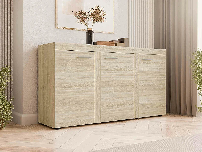 Buffet Tucson 121, Sonoma chêne, 82x149cm, Le nombre de portes: 340cm, Stratifié