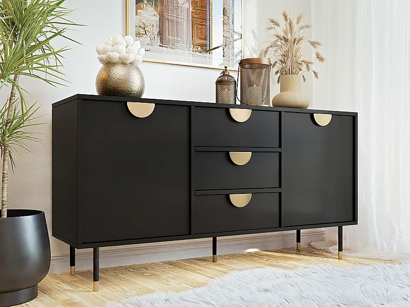 Cómoda Comfivo Levevai 101, Com gavetas e portas, 8x15x4cm