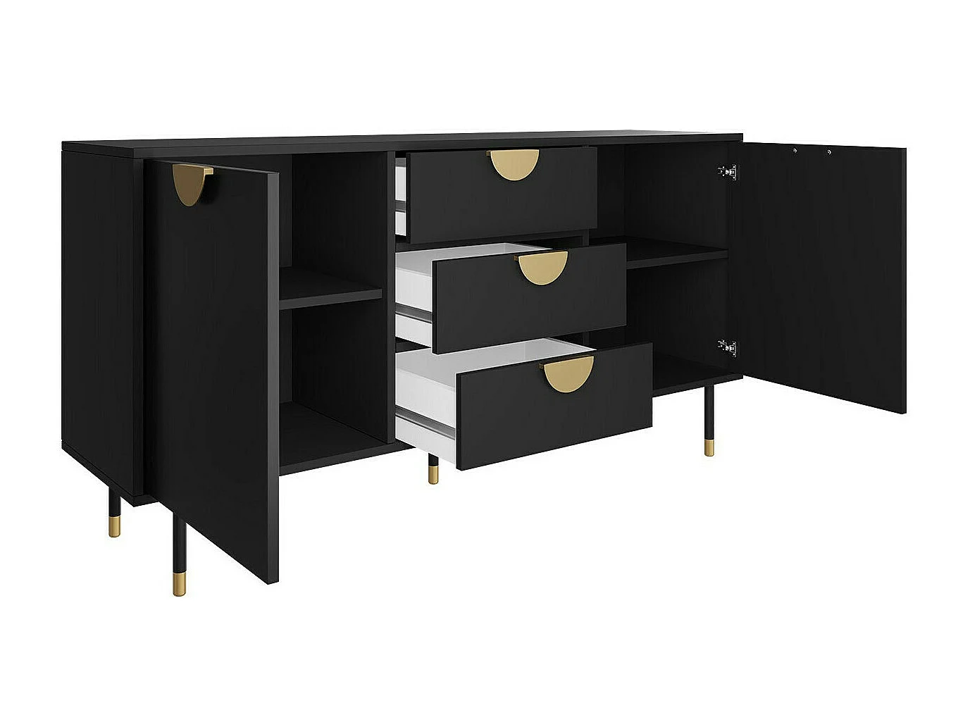 Cómoda Comfivo Levevai 101, Com gavetas e portas, 8x15x4cm