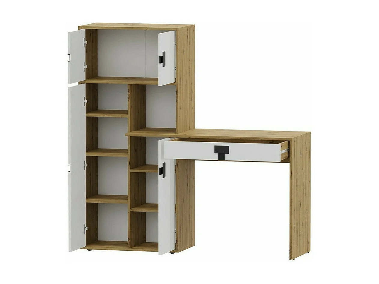 Mesa de escritório Florevi 101, Com portas, Número de portas: 4