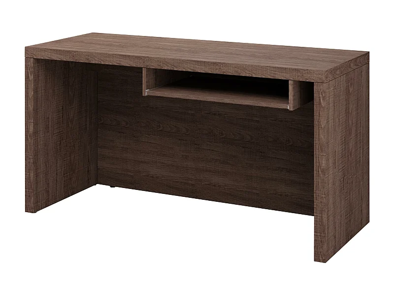 Bureau Fiomeri 122, Étagère à clavier, 78x150x67cm, Sombre chêne santana