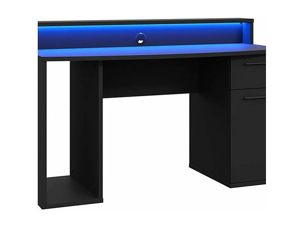 Escritorio gaming York 100, Con puertas|Con cajones, Número de puertas: 1.00, 76x140x65cm