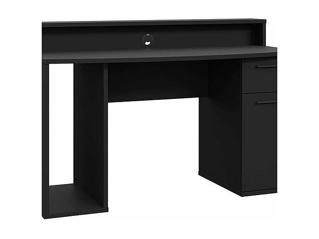 Escritorio gaming York 100, Con puertas|Con cajones, Número de puertas: 1.00, 76x140x65cm