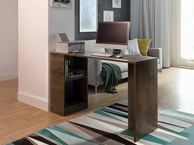 Mesa de oficina Dover 113, 79x125x47cm, Fresno oscuro