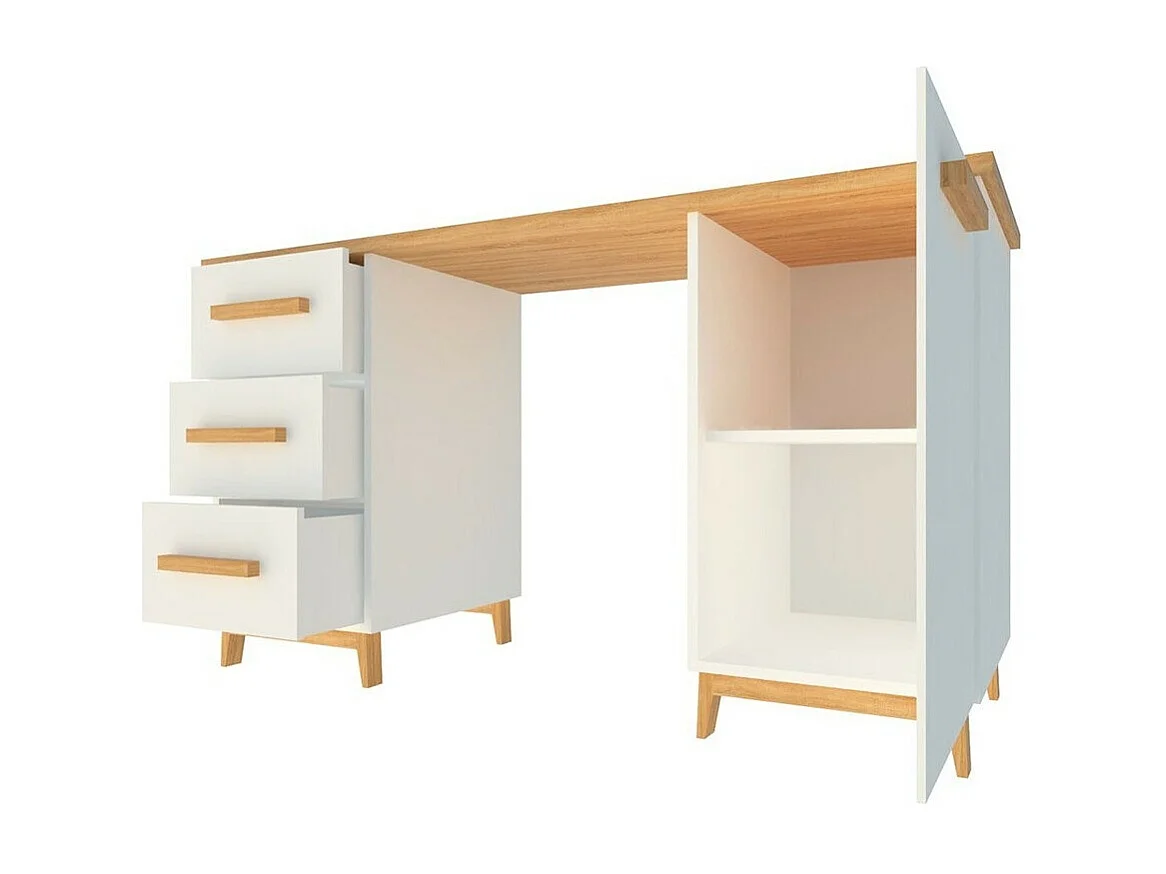 Bureau Sorvera 109, Avec des portes|Avec tiroirs, Le nombre de portes: 1, 79x140x52cm