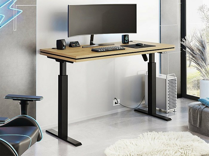 MITTZON Scrivania Regolabile In Altezza, Elettrico Bianco/nero, 160x60 - 6