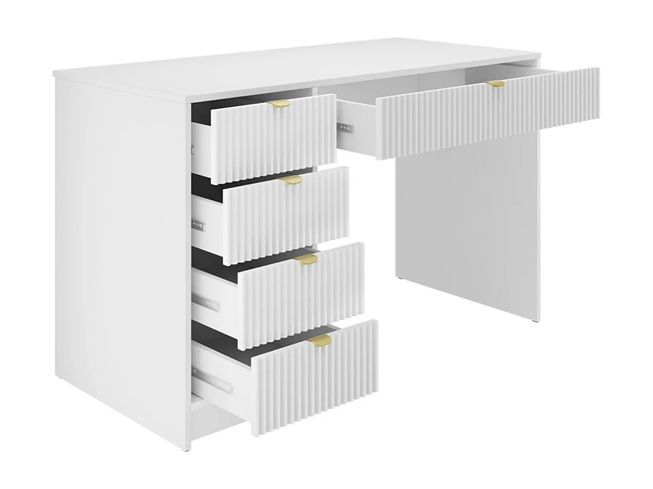 Bureau Comfivo Larmire 100, Avec tiroirs, Nombre de tiroirs: 5, 76x120x55cm, Noir