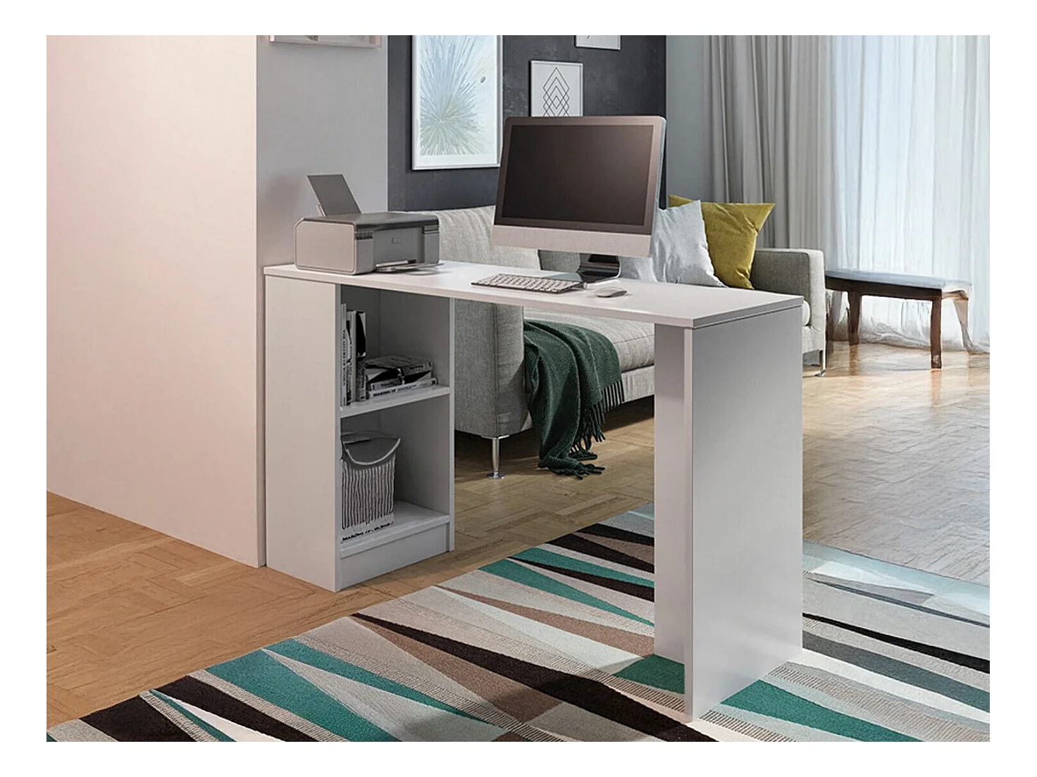Bureau Dover 113, 79x125x47cm, Blanc