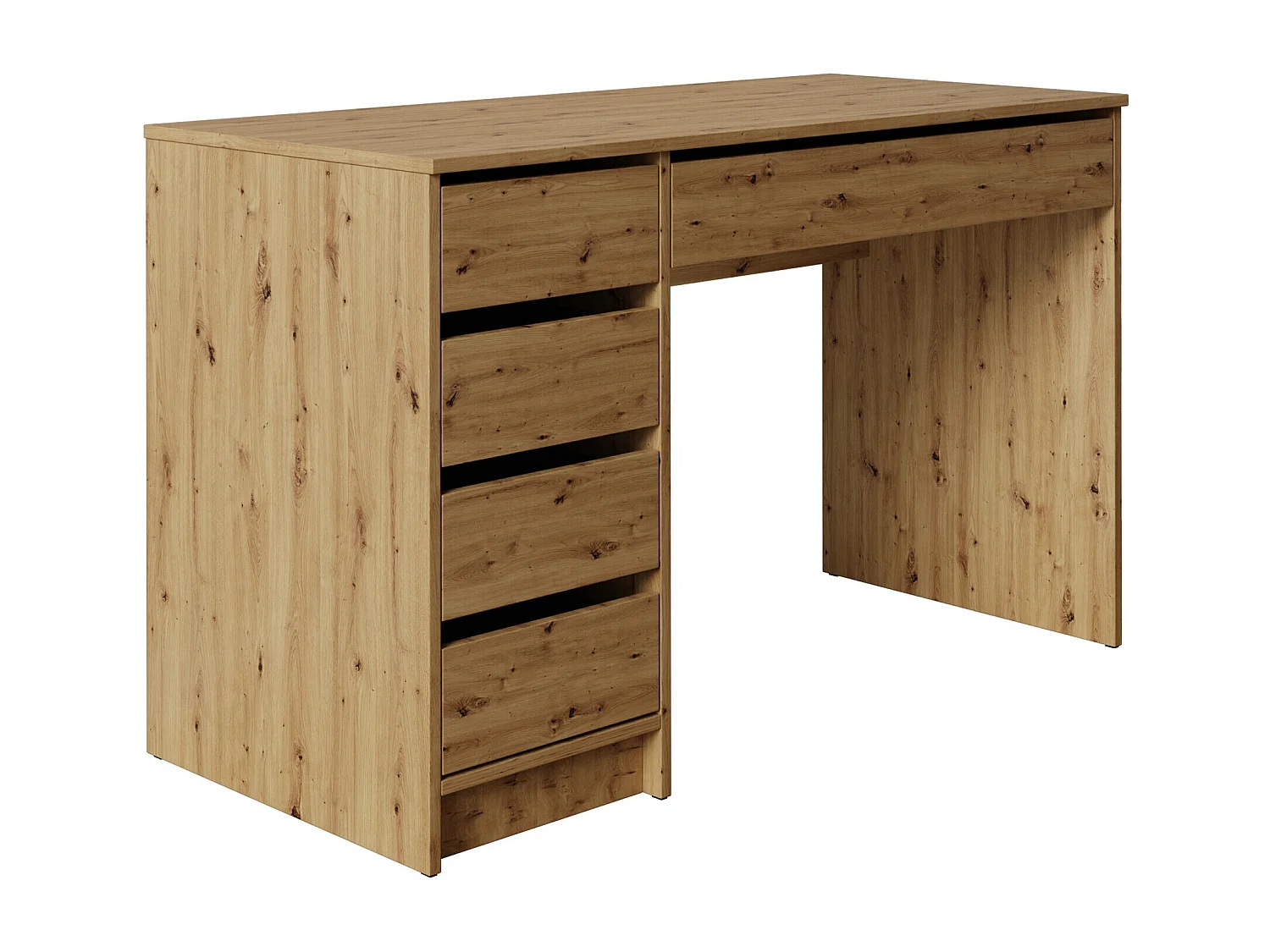 Schreibtisch Comfivo 312 mit 5 Schubladen 76x120x55cm Eiche Handwerker