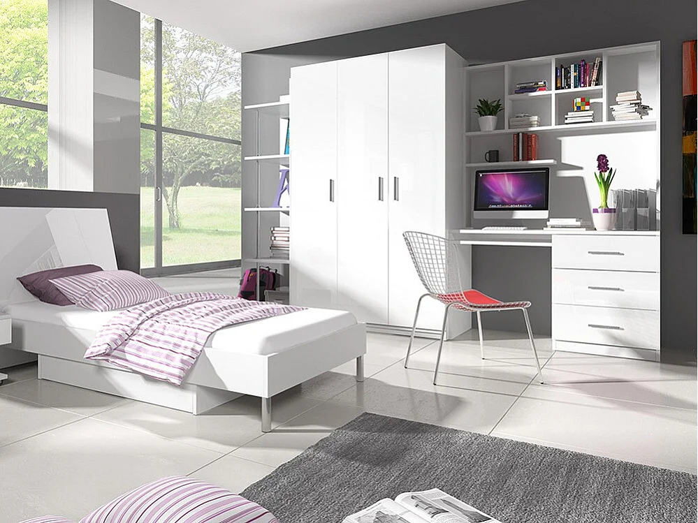 Bureau Salmere 109, Avec tiroirs|Étagère à clavier, Nombre de tiroirs: 3, 76x120x60cm