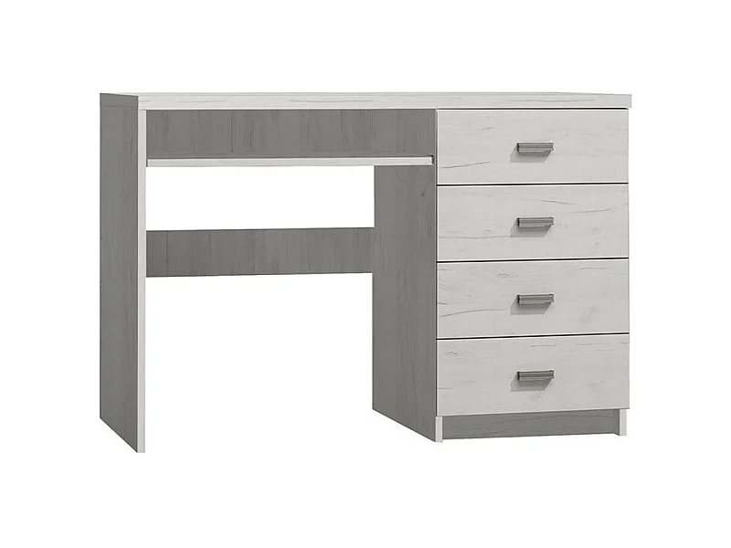 Bureau Serfeno 114, Avec tiroirs|Étagère à clavier, Nombre de tiroirs: 4, 82x120x60cm