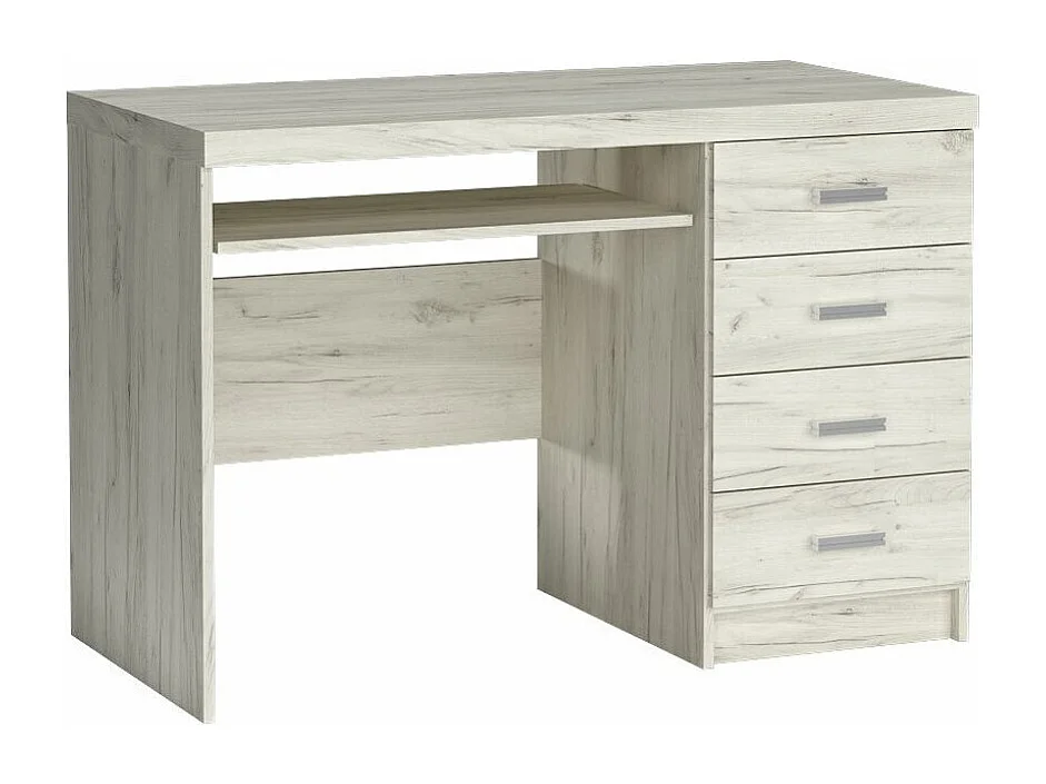 Bureau Serfeno 114, Avec tiroirs|Étagère à clavier, Nombre de tiroirs: 4, 82x120x60cm