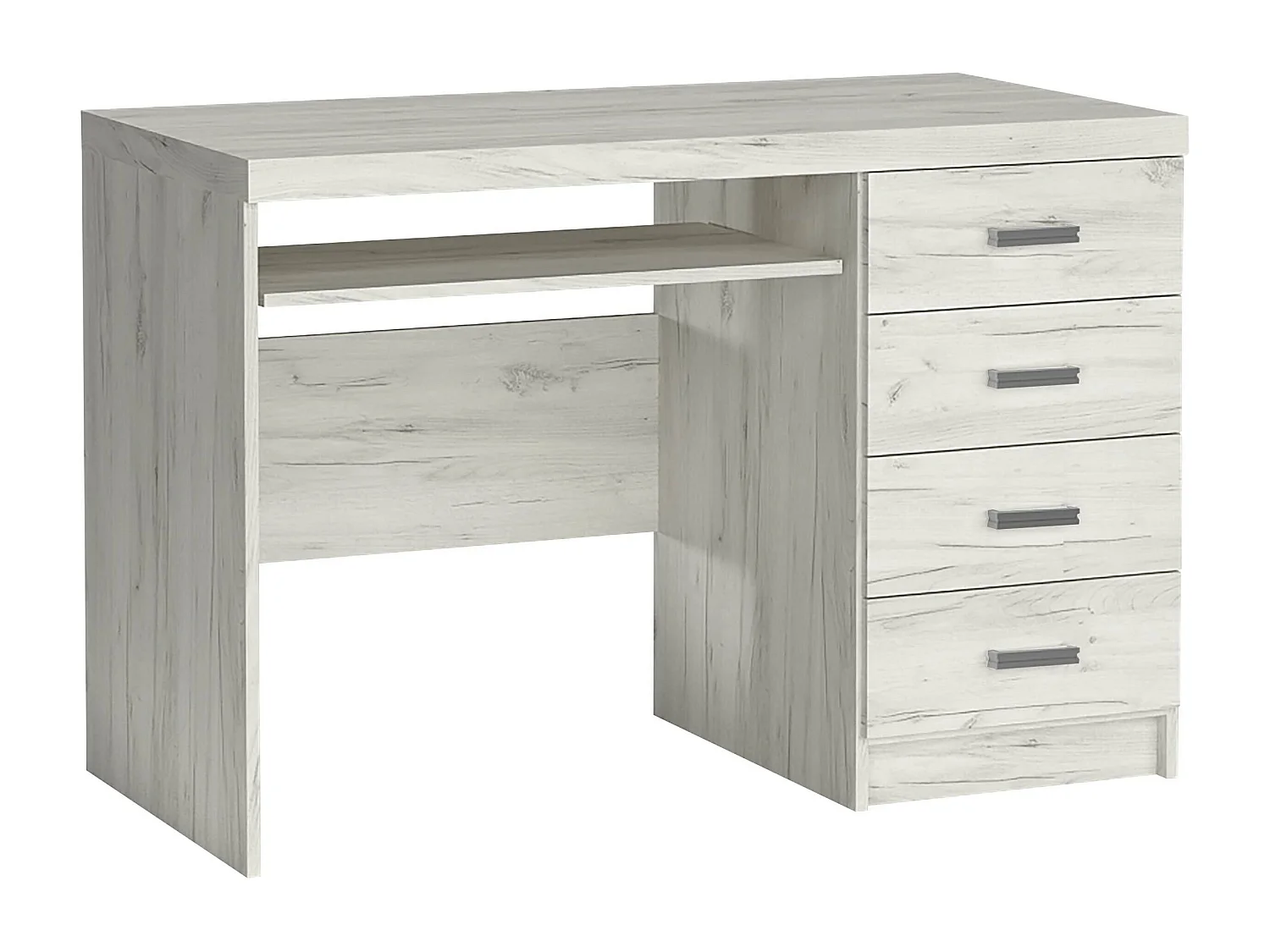 Mesa de oficina Serfeno 114, Con cajones|Con un estante para teclado, 82x120x60cm