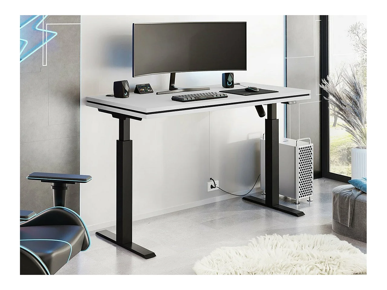 Table de travail réglable en hauteur Tucson 170, Électrique|Réglable en hauteur, 76x138cm