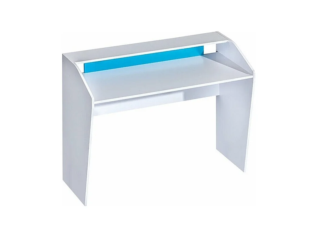 Bureau Sorviru 100, 76x120x50cm, Turquoise|Blanc