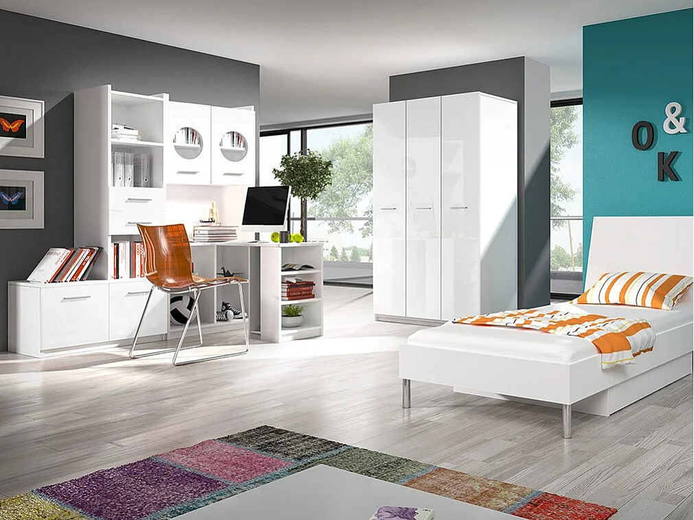 Mesa de oficina Salmere 104, Con puertas, Número de puertas: 2, 75x150x53cm