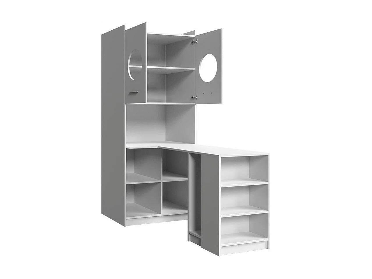 Mesa de oficina Salmere 104, Con puertas, Número de puertas: 2, 75x150x53cm