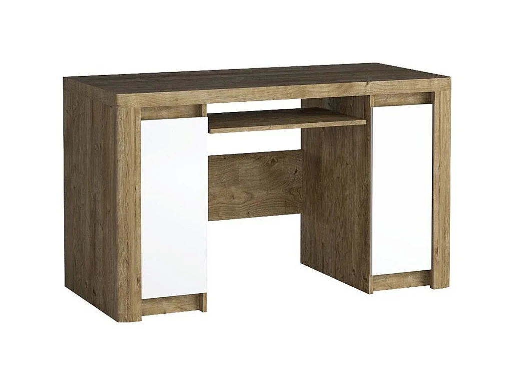 Bureau Etrmona 113, Étagère à clavier|Avec des portes, Le nombre de portes: 2, 79x130cm
