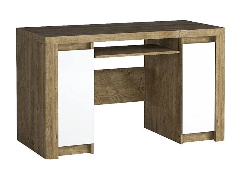 Bureau Etrmona 113, Étagère à clavier|Avec des portes, Le nombre de portes: 2, 79x130cm