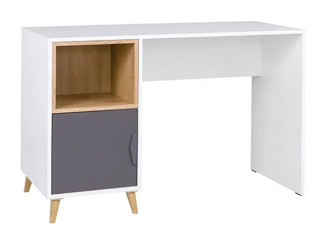 Mesa de oficina Domvera 113, Con puertas, Número de puertas: 1, 76x120x55cm