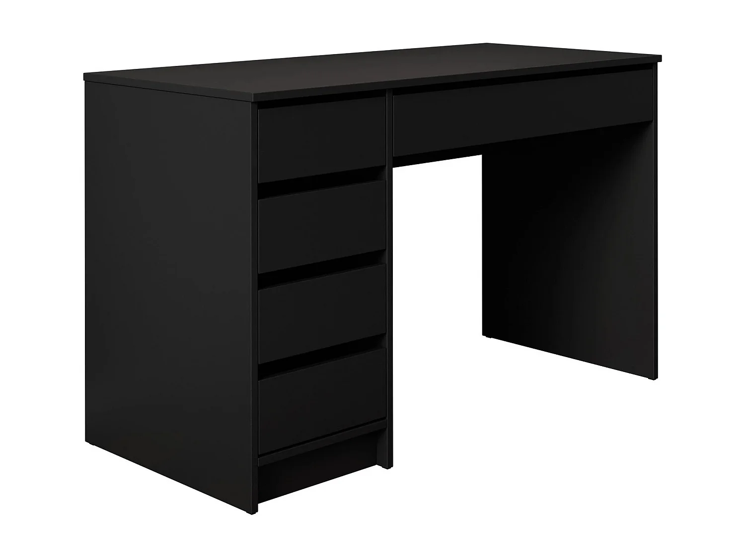 Bureau Comfivo Terros I, Avec tiroirs, Nombre de tiroirs: 5, 76x120x55cm, Noir