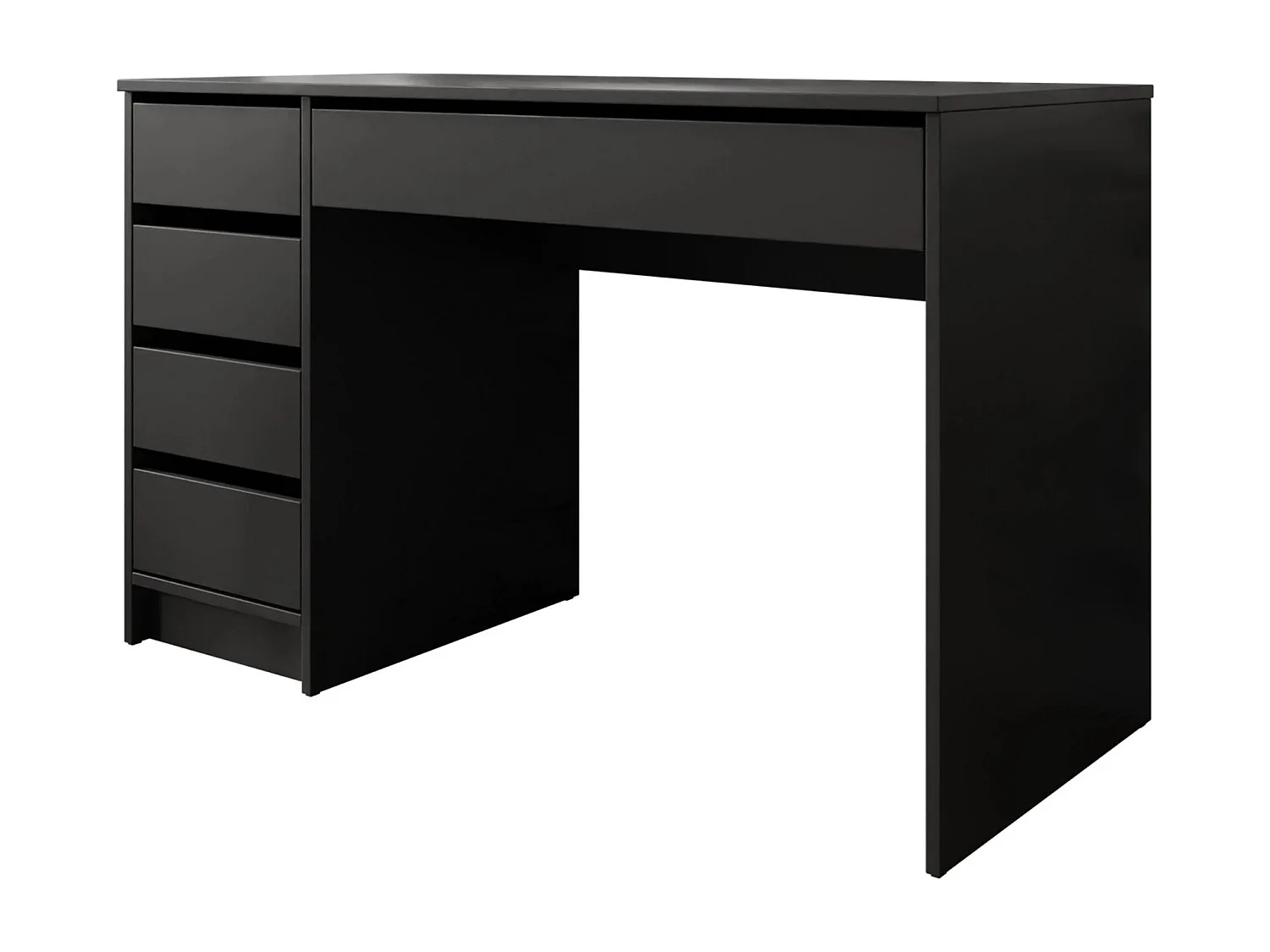 Bureau Comfivo Terros I, Avec tiroirs, Nombre de tiroirs: 5, 76x120x55cm, Noir