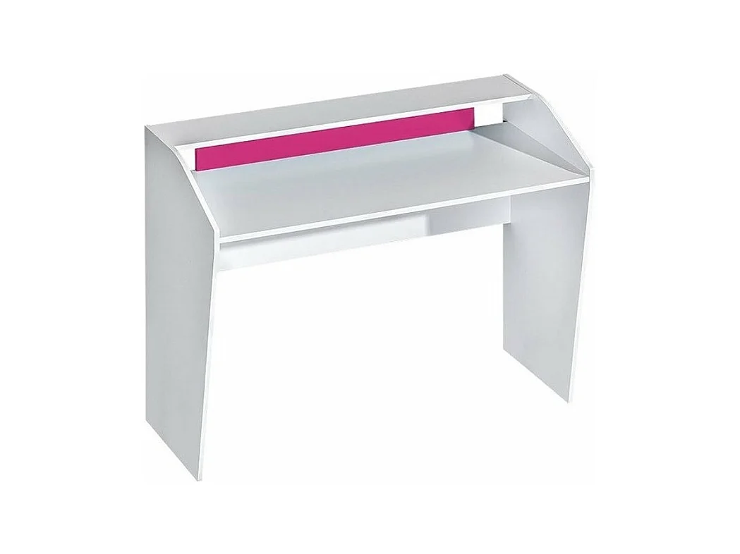 Bureau Sorviru 100, 76x120x50cm, Rose|Blanc