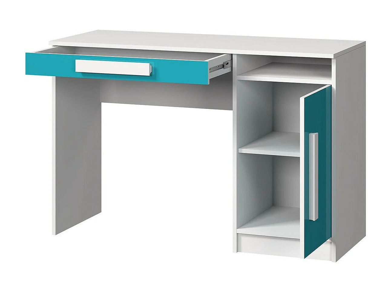 Mesa de escritório Merevari 100, Com gavetas, Número de portas: 1