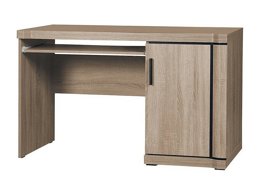 Mesa de oficina Lorelie 112, Con puertas|Con un estante para teclado, 77x126x59cm