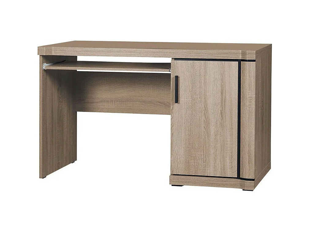 Bureau Lorelie 112, Avec des portes|Étagère à clavier, Le nombre de portes: 1, 77x126cm