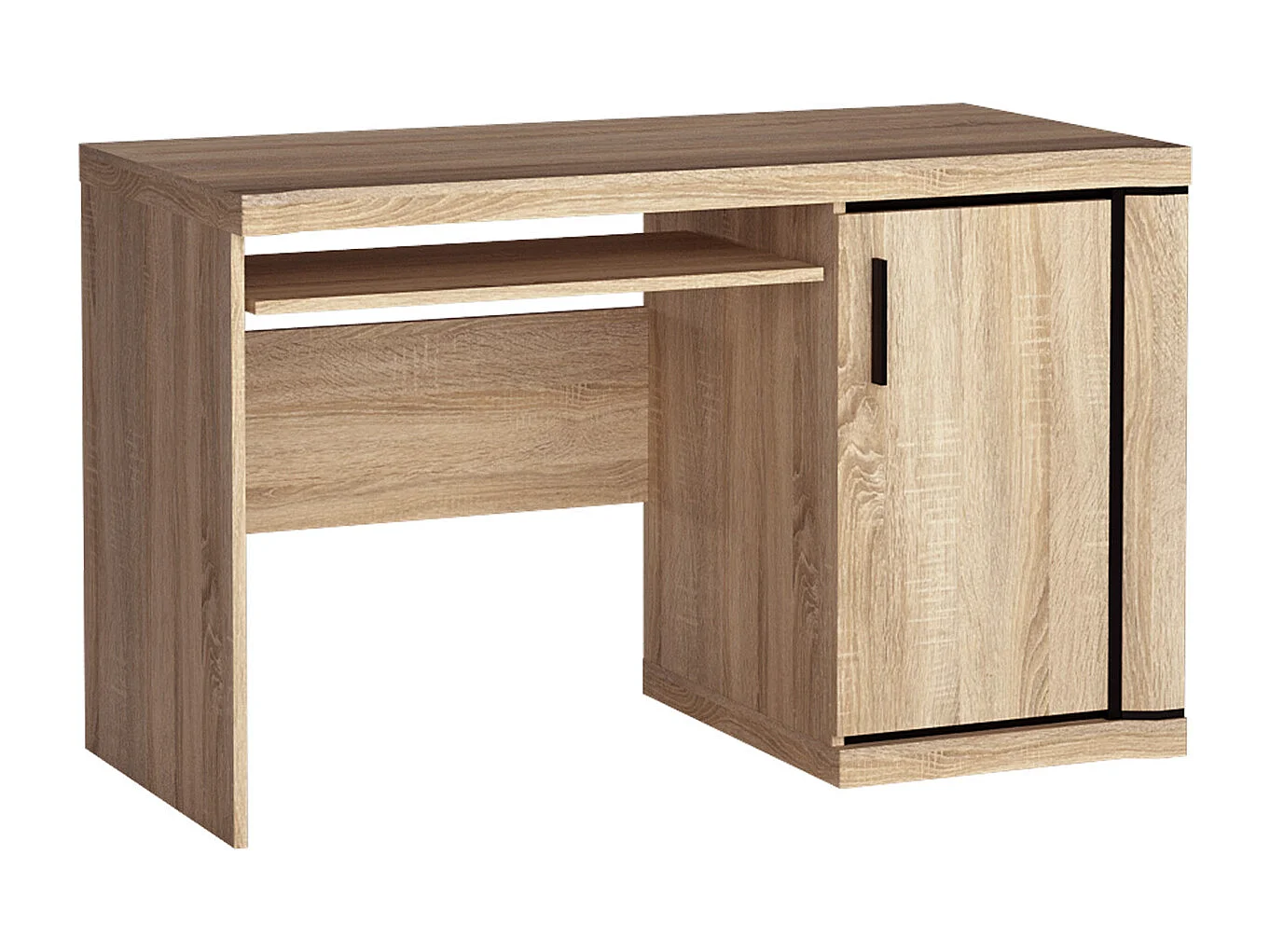 Bureau Lorelie 112, Avec des portes|Étagère à clavier, Le nombre de portes: 1, 77x126cm