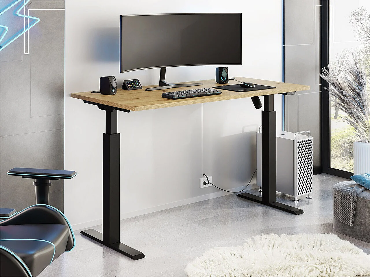 Table de travail réglable en hauteur Tucson 171, Électrique|Réglable en hauteur, 73x138cm