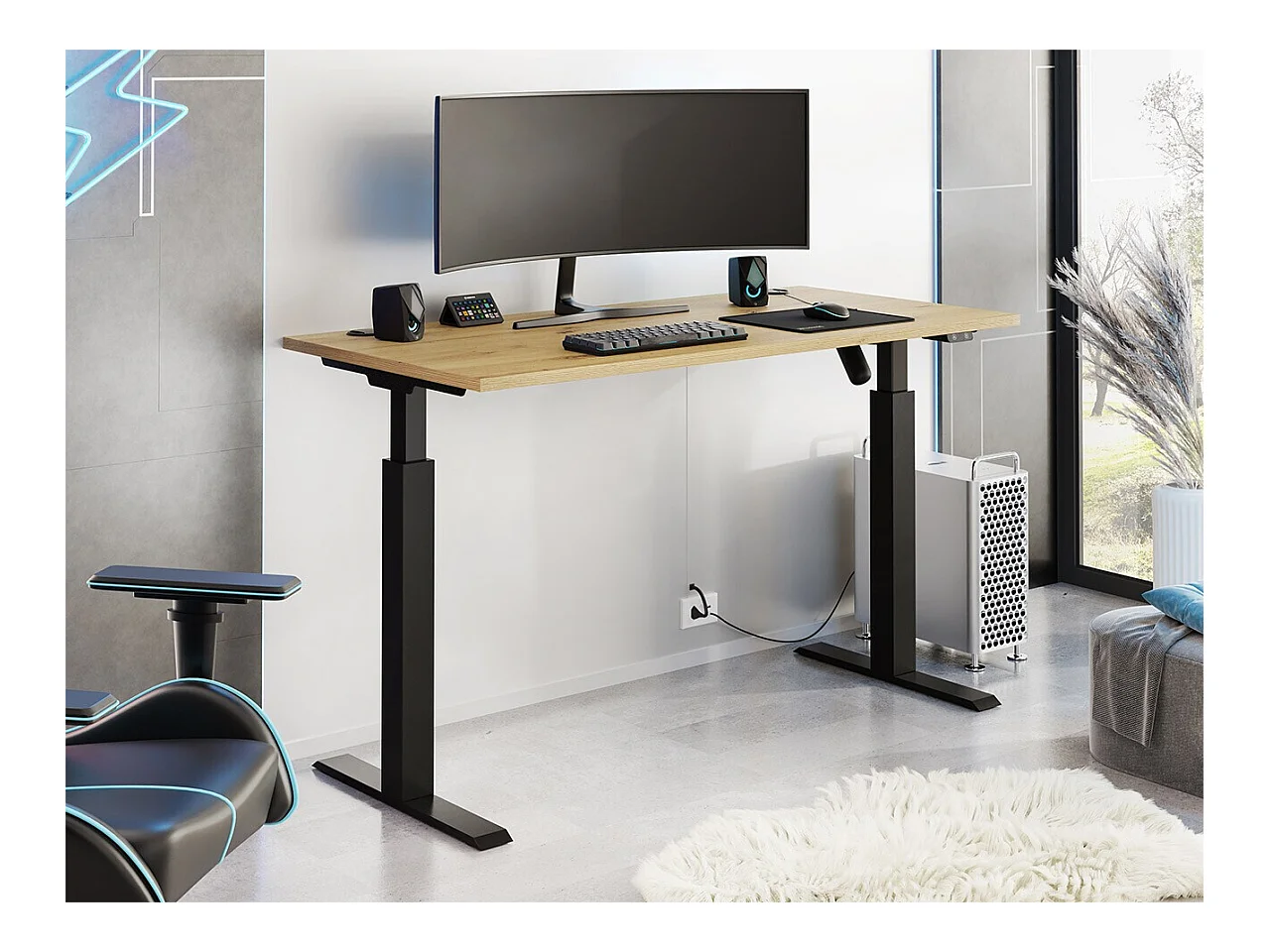 Table de travail réglable en hauteur Tucson 171, Réglable en hauteur|Électrique, 73x138cm