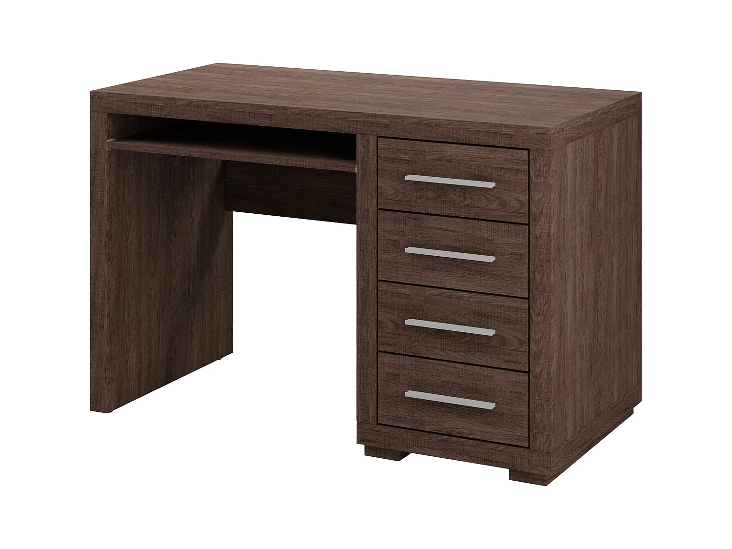 Mesa de oficina Fiomeri 120, Con cajones|Con un estante para teclado, 78x120x60cm