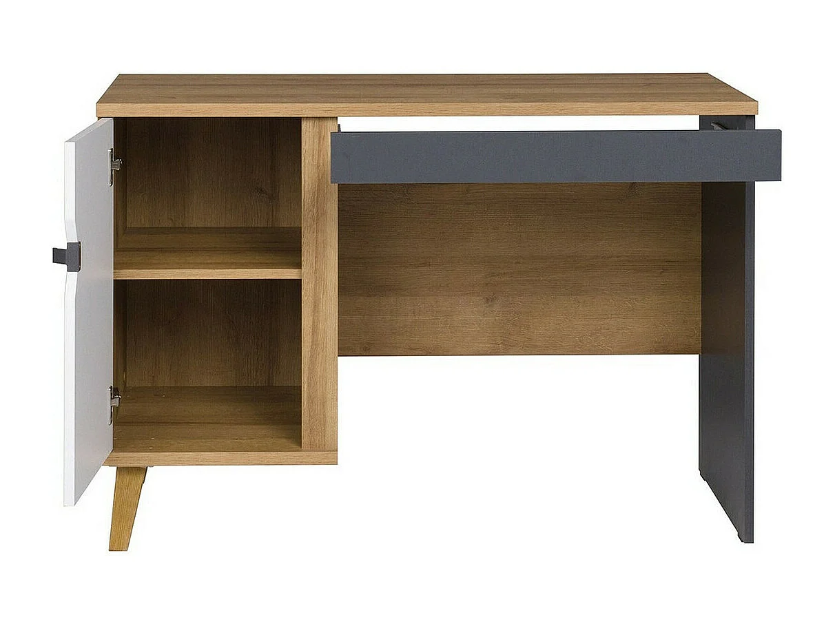 Mesa de oficina Etrmoru 128, Con cajones|Con puertas, Número de puertas: 1, 75x110x50cm