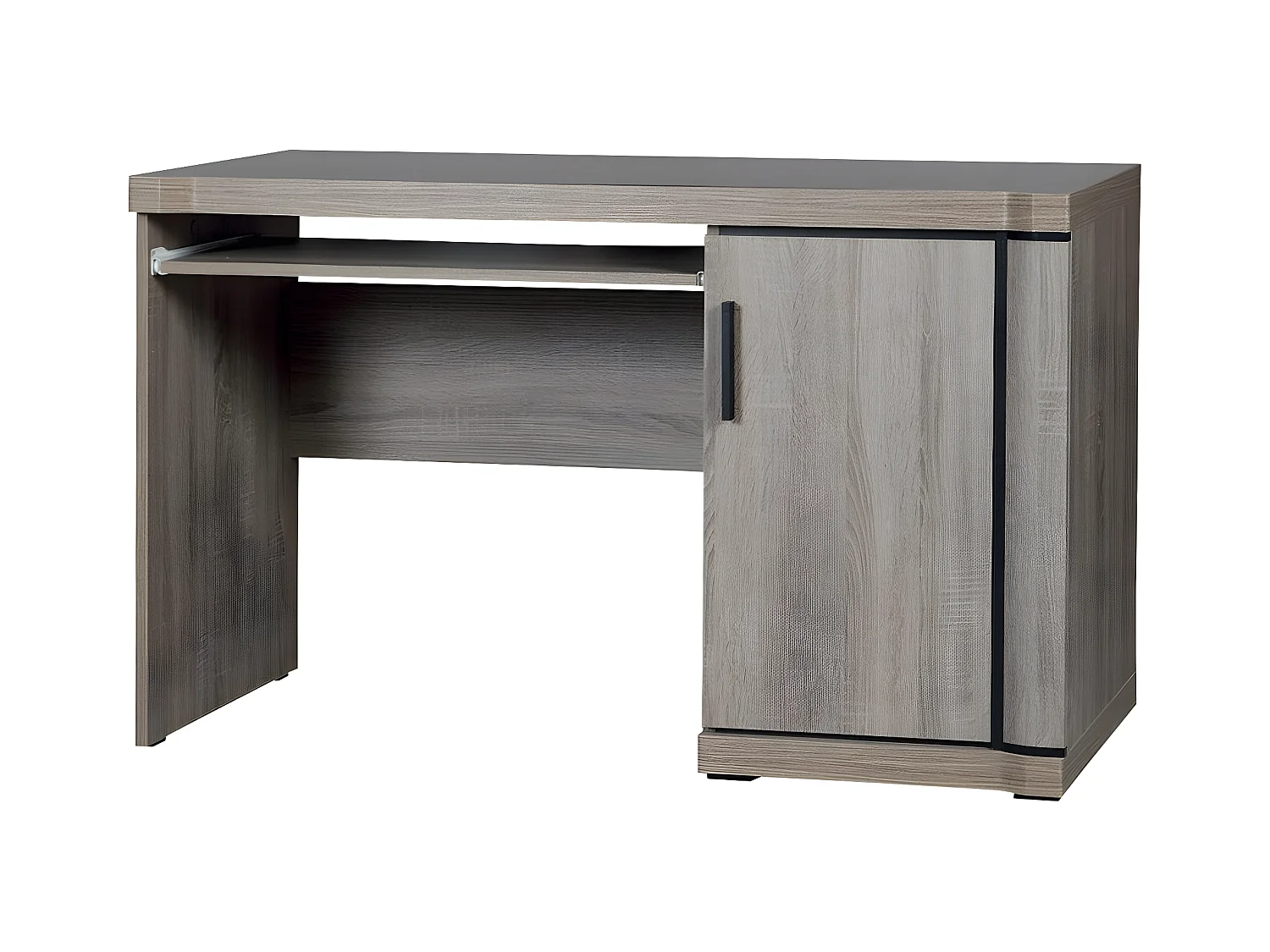 Bureau Lorelie 112, Avec des portes|Étagère à clavier, Le nombre de portes: 1, 77x126cm