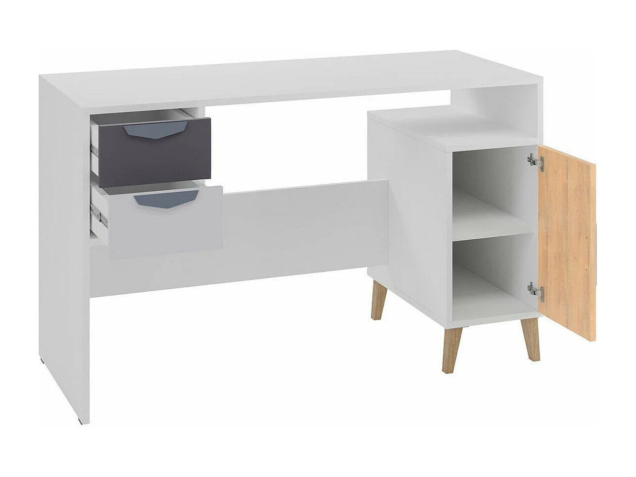 Mesa de escritório Domvera 112, Com gavetas, Número de portas: 1