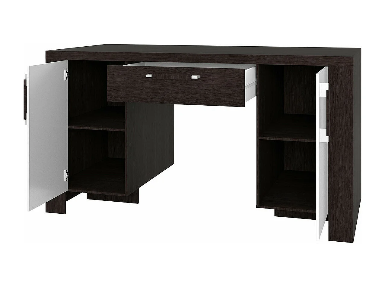 Mesa de oficina Melfeli 114, Con puertas|Con cajones, Número de puertas: 2, 77x140x55cm